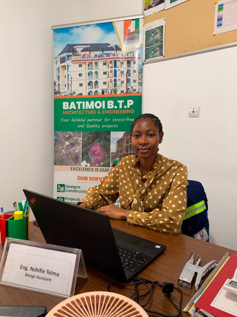 Eng. Nchifie Telma, Design Assistant at BATIMOI BTP architecture and construction company, Cameroon
