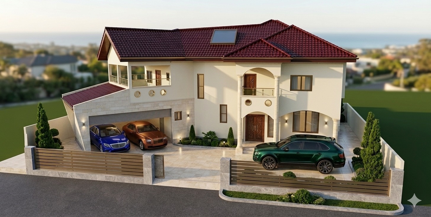 Toll Gate design project, G+1 residential building construction in Cameroon