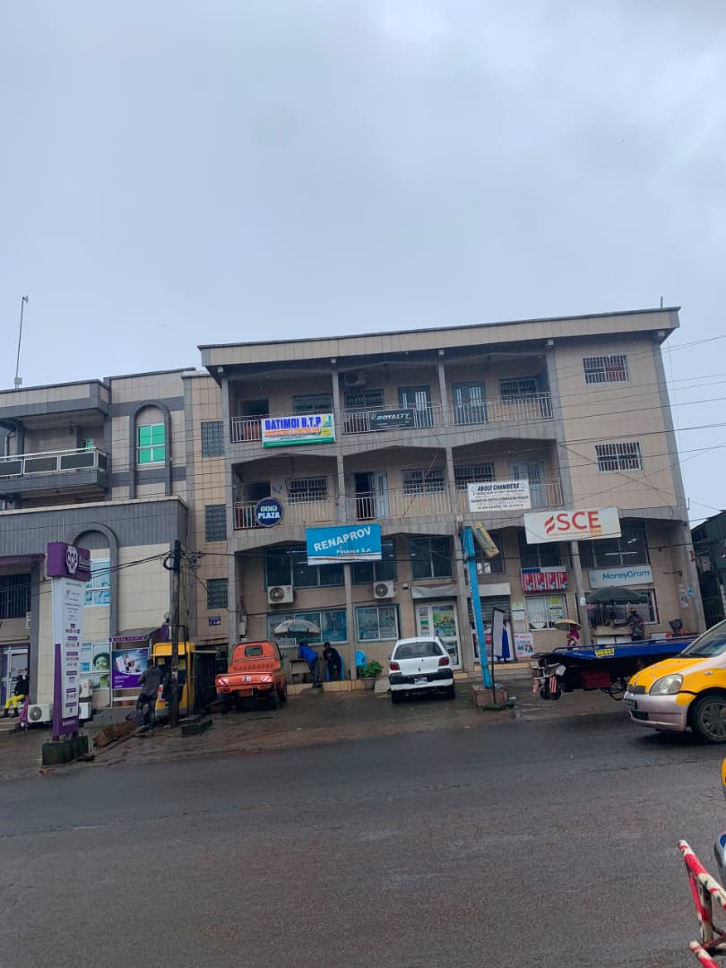 Client consultation space at the BATIMOI BTP office in Buea, Cameroon